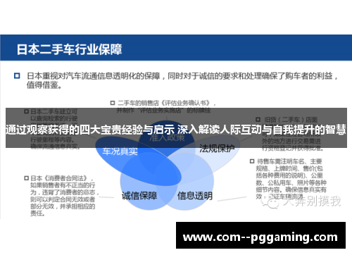 通过观察获得的四大宝贵经验与启示 深入解读人际互动与自我提升的智慧
